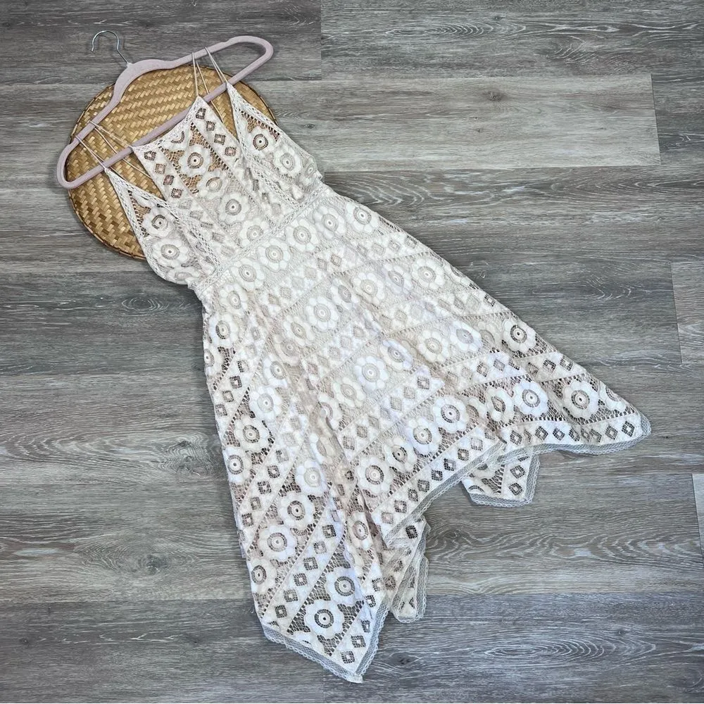 Free people ivory‎ laced cocktail dress - Image 3