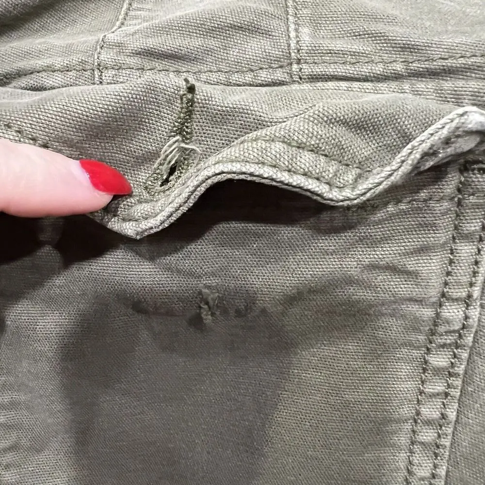 Torrid Plus Size 22 Crop Aviator Skinny Stretch Twill Mid Rise Pants Army Green - Image 6