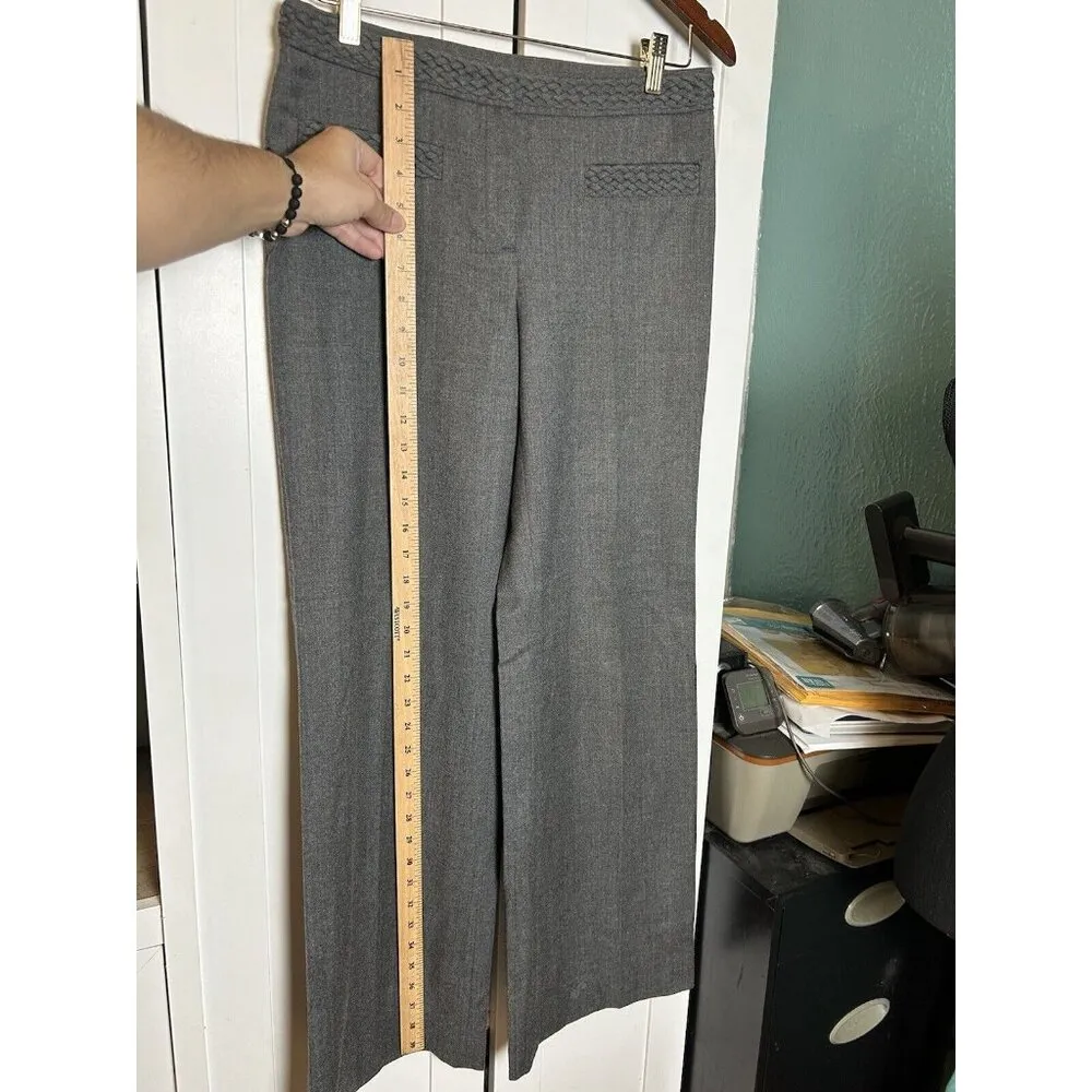 Barbara Bui Initials Women’s Grey Wool‎ Flare Pants Slacks size 38 EUC Gray - Image 2