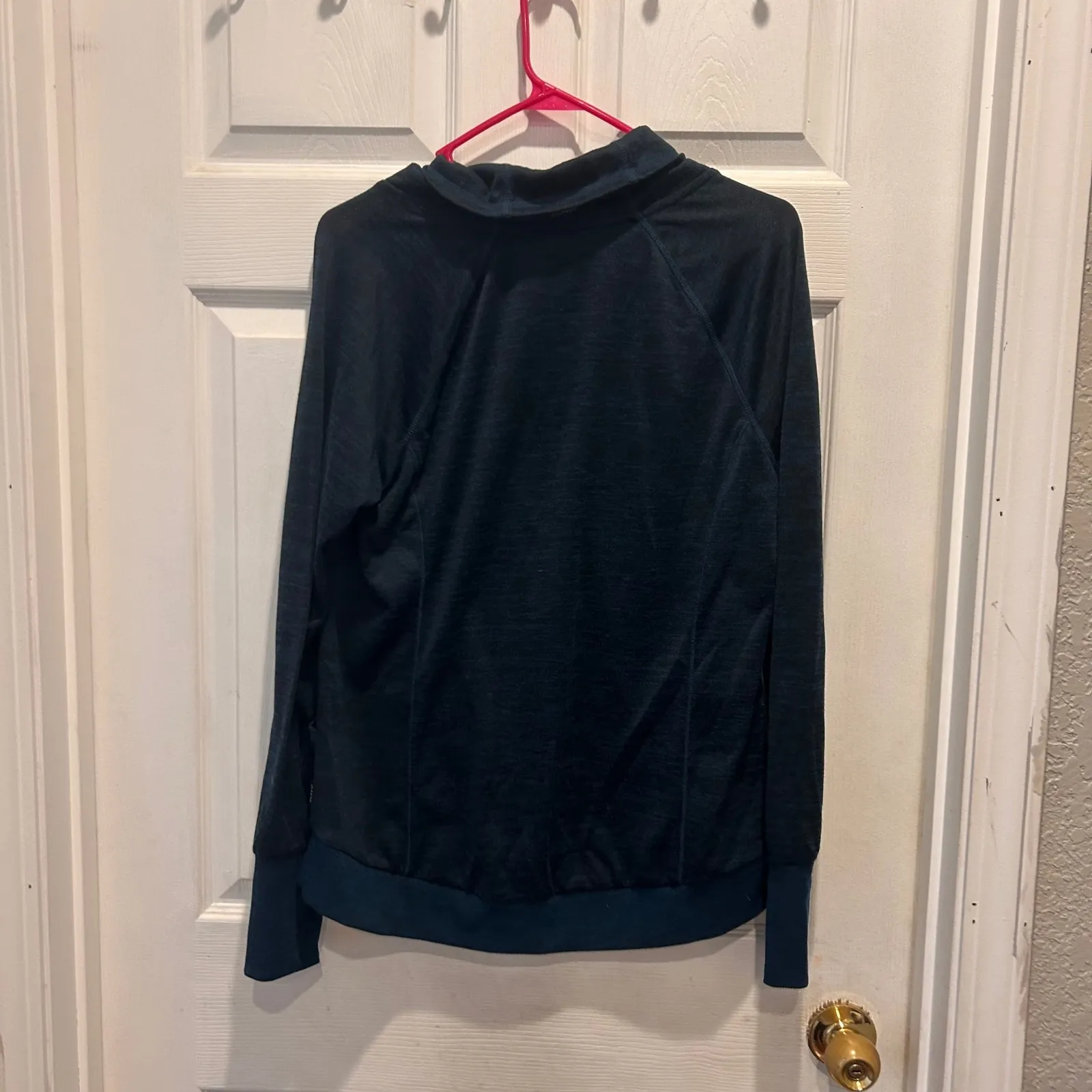 RBX Womens L Black Blue Heathered Cowl Neck Long Sleeve Pullover Top Pockets Size undefined - Image 5