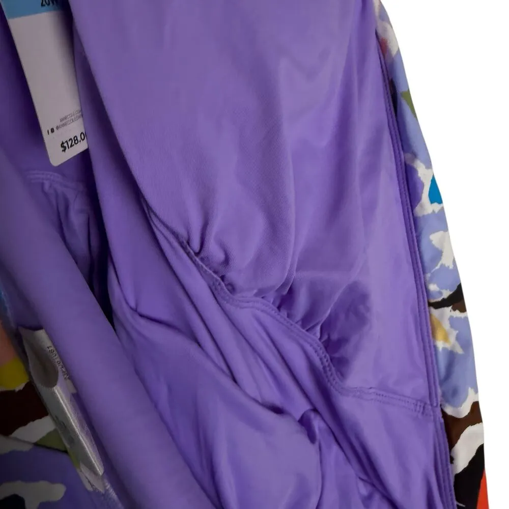 Anne Cole Women's Paisley Print Swim Dress With Skirted Bottom Plus Size 20W - Image 10