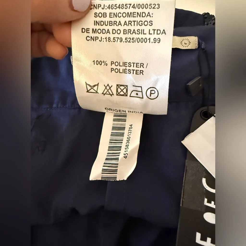 Piece of Cake Navy Blue Sequin Embellished Shorts Large Imported - Image 5