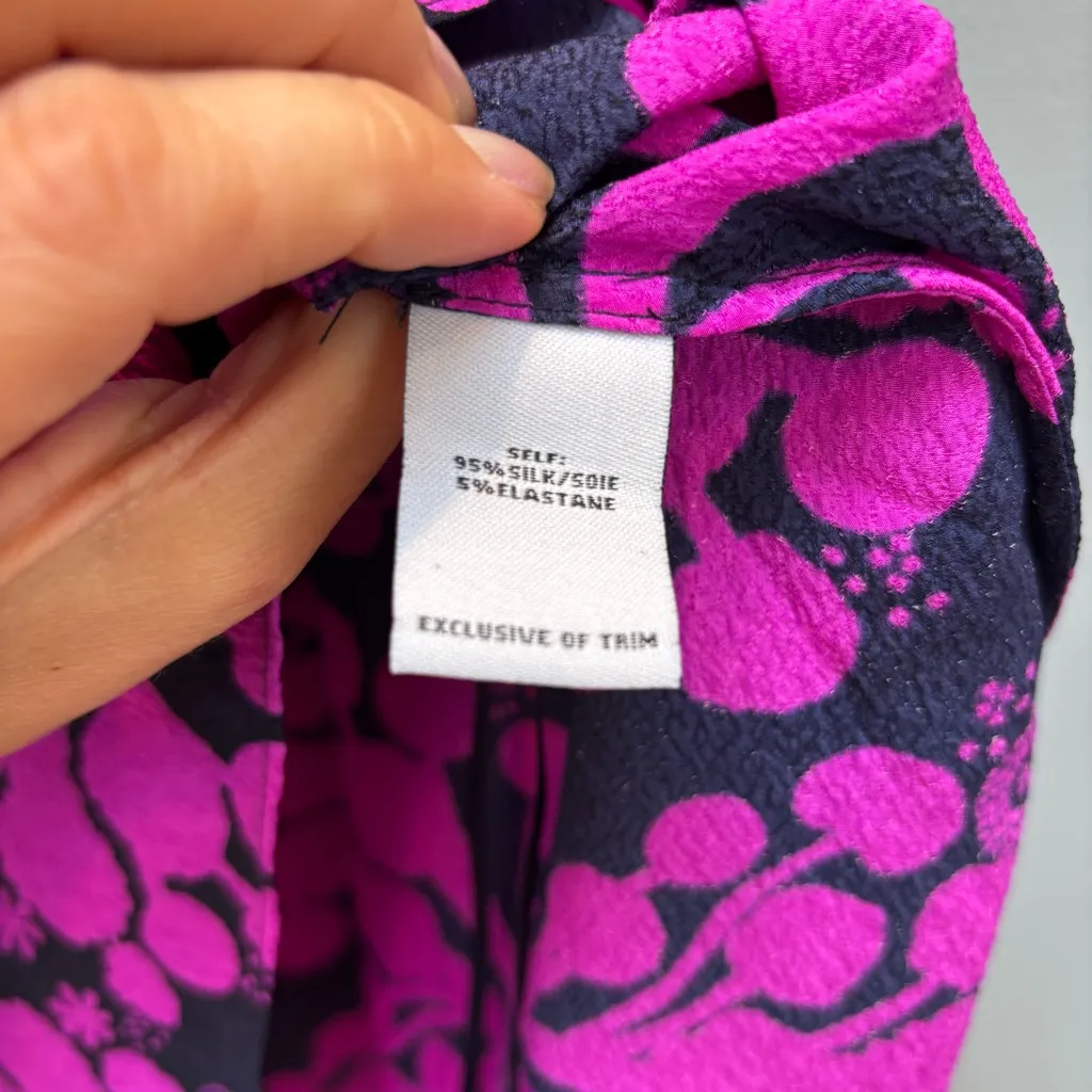 Tanya Taylor Cold Shoulder Textured Silk Sleeveless Ruffle Top 0 - Image 6