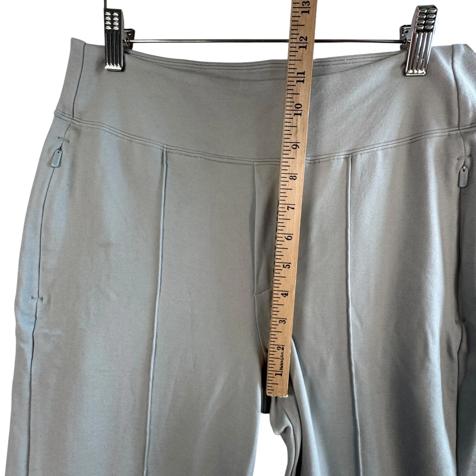 Athleta Eastbound Wide Leg‎ Pants Womens Size 8 Sage Green Tencel Blend - Image 7