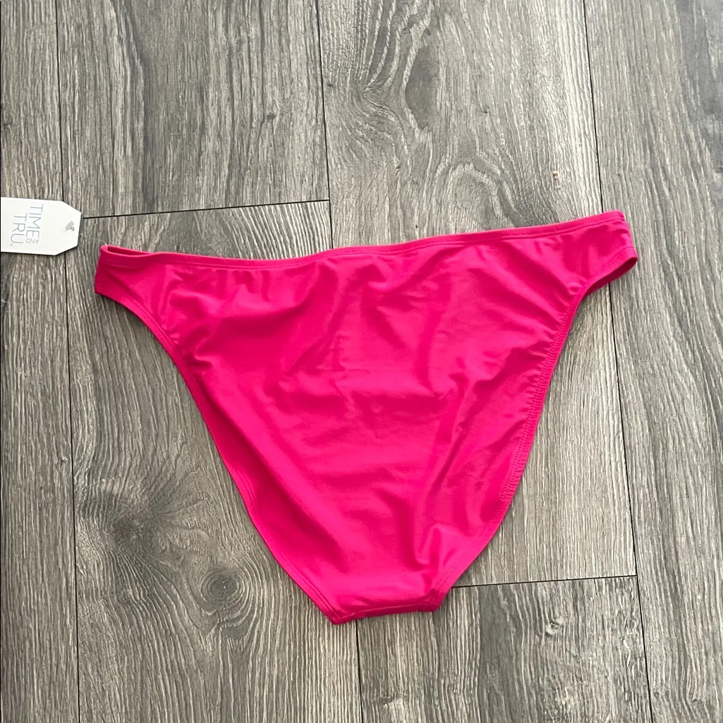 TIME AND TRU Fuchsia Bikini Bottom Size L Pink - Image 3