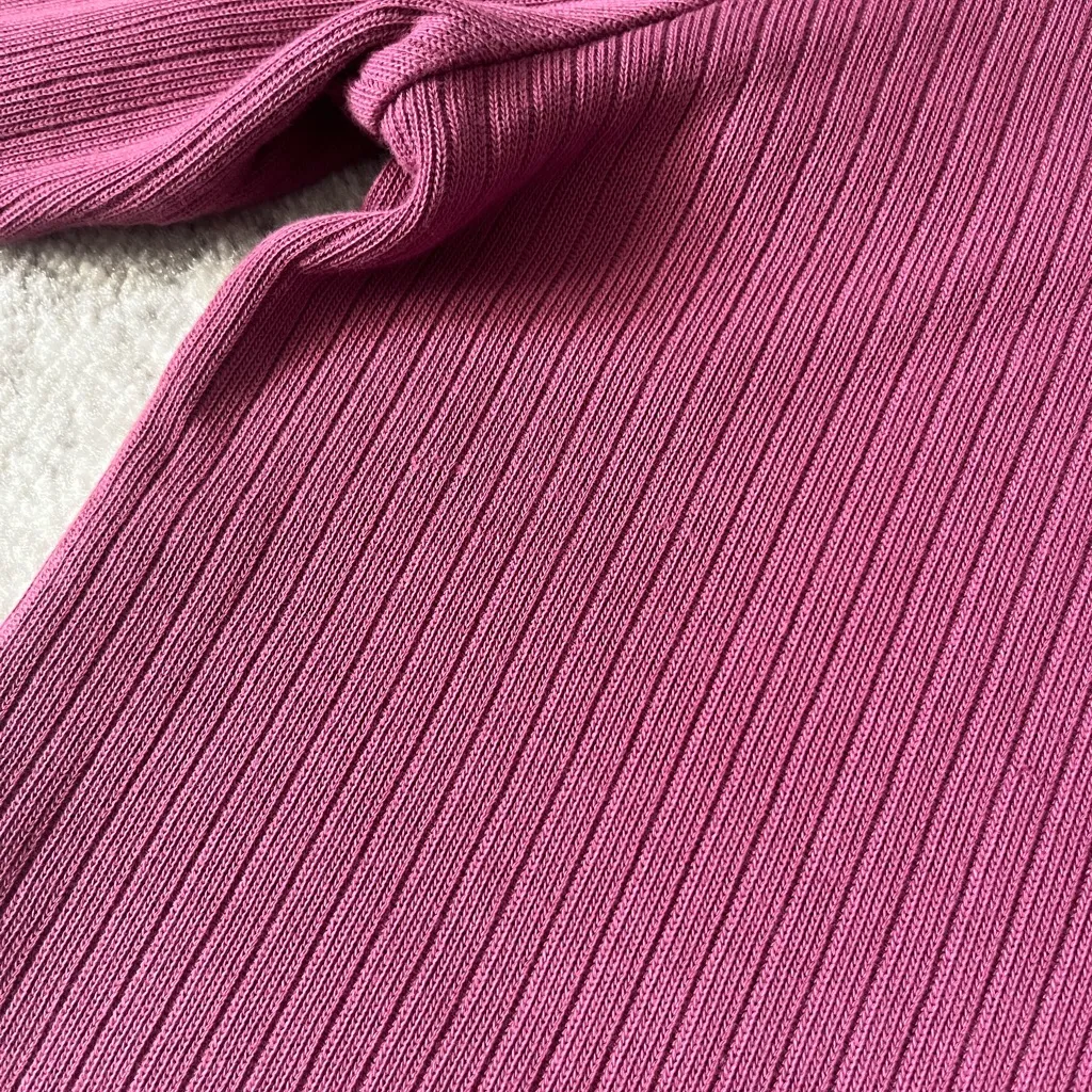 Nike Sportswear Women's Ribbed Hoodie & Shorts Set Mulberry Rose - Image 7