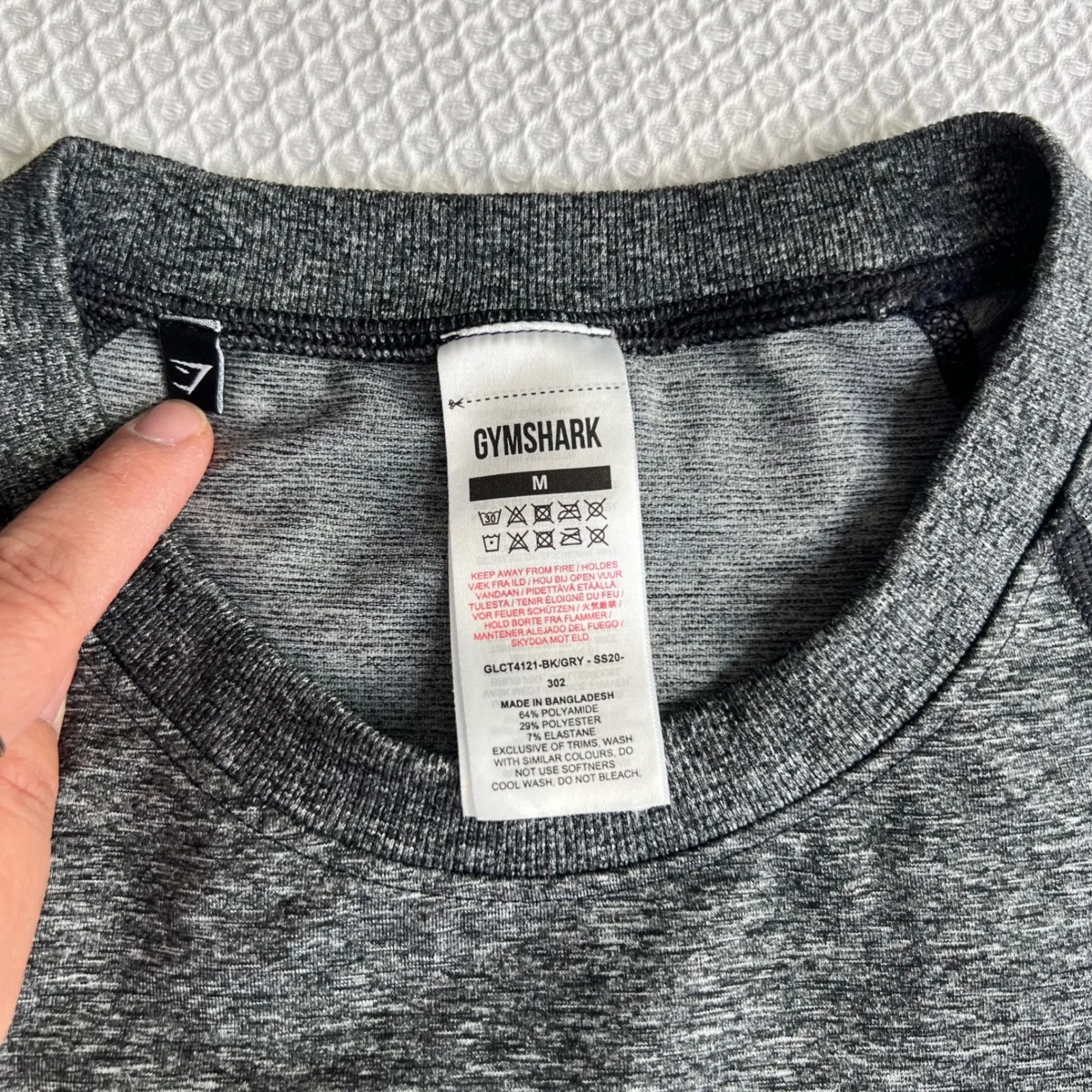 Gymshark Ombre Seamless Long‎ Sleeve Crop Top Workout Athletic Fit Women Size M - Image 2