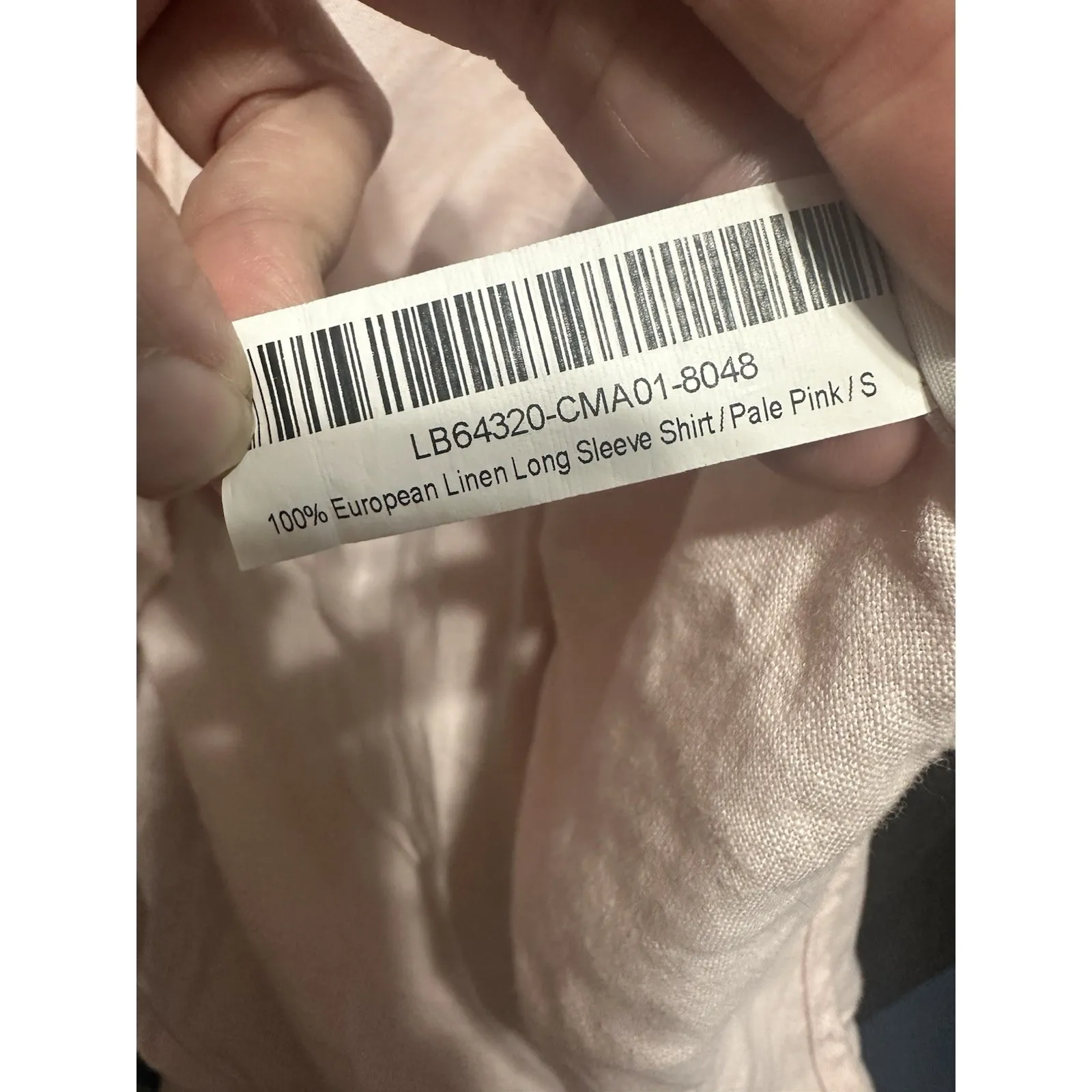 Quince 100% European Linen Long Sleeve Shirt Pale Pink EUC Size S - Image 7
