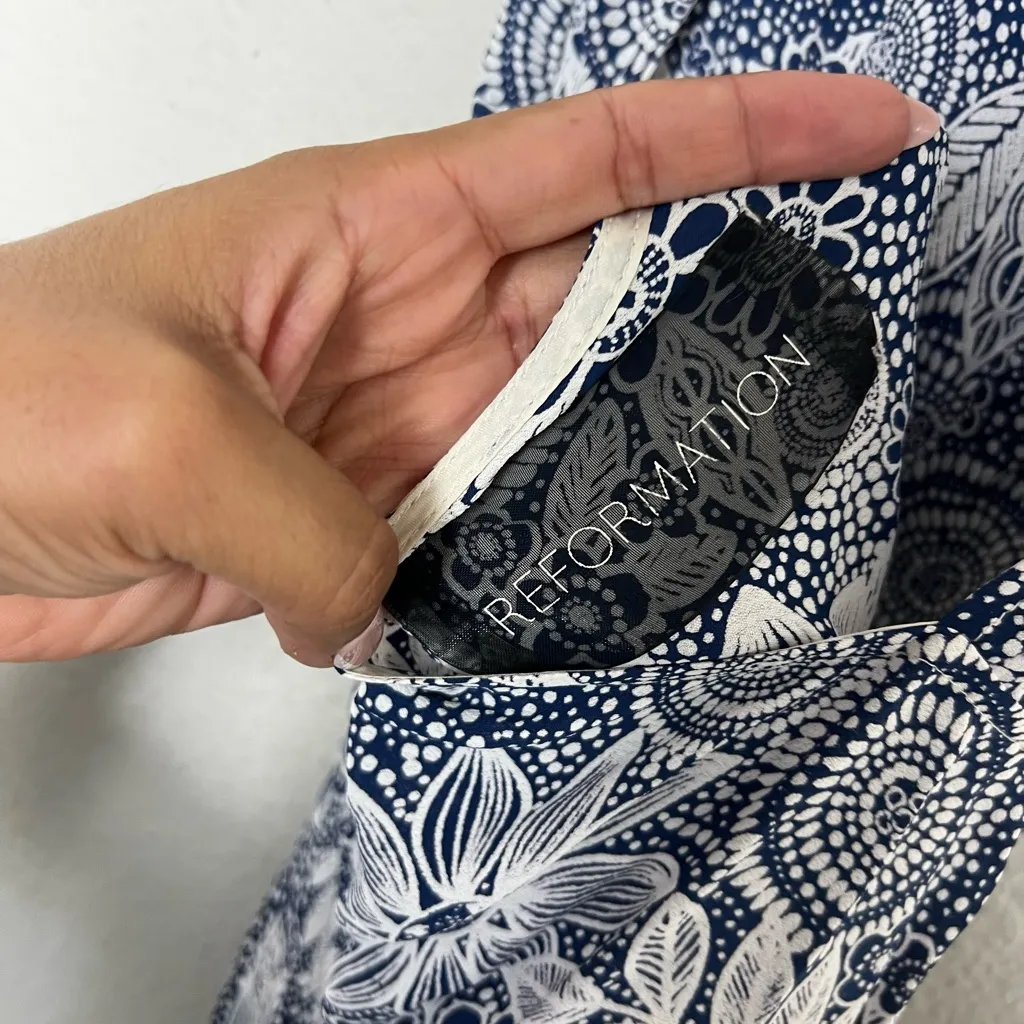 Reformation Floral Paisley Print Mini Dress - Image 7