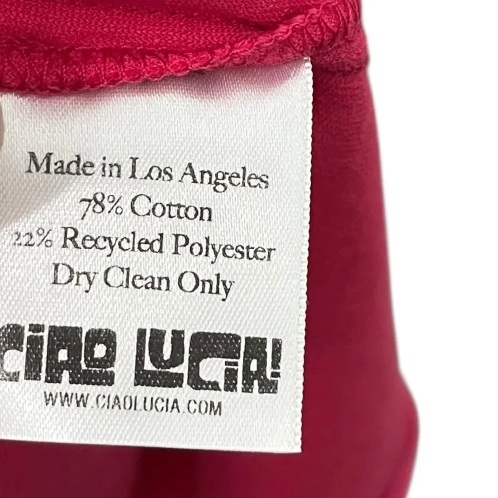 Ciao Lucia NWT Fabia Velour Dress Women’s Size Small Hibiscus Pink Midi - Image 11