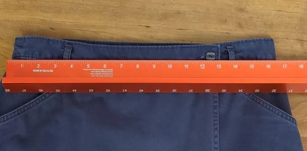 Dockers Vintage Full Length Blue Canvas Wrap Skirt - Image 6