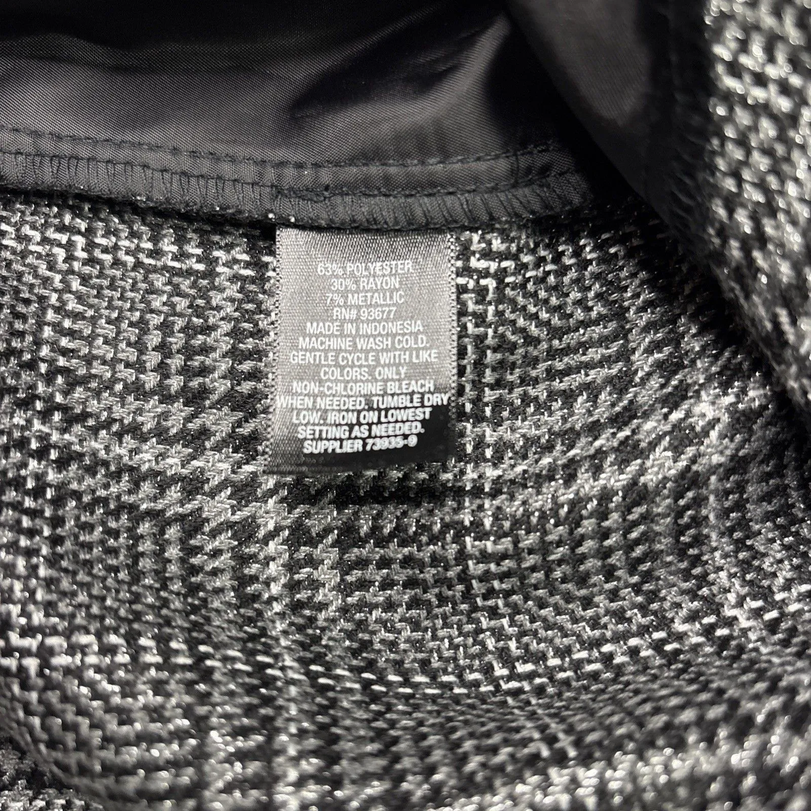 Worthington Woman Pants Plaid Houndstooth Dress Career Side Zipper Size 12 - Image 10