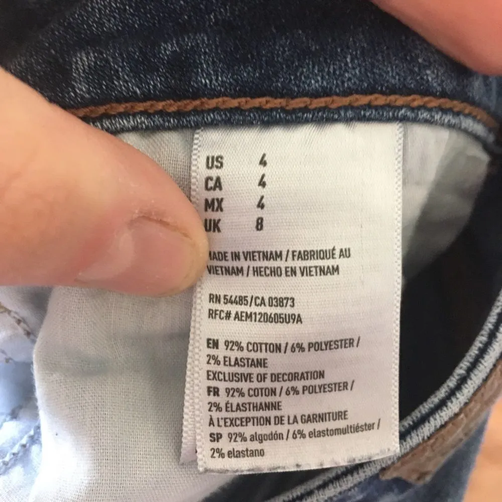 American Eagle Y2K raw hem demon miniskirt - Image 3