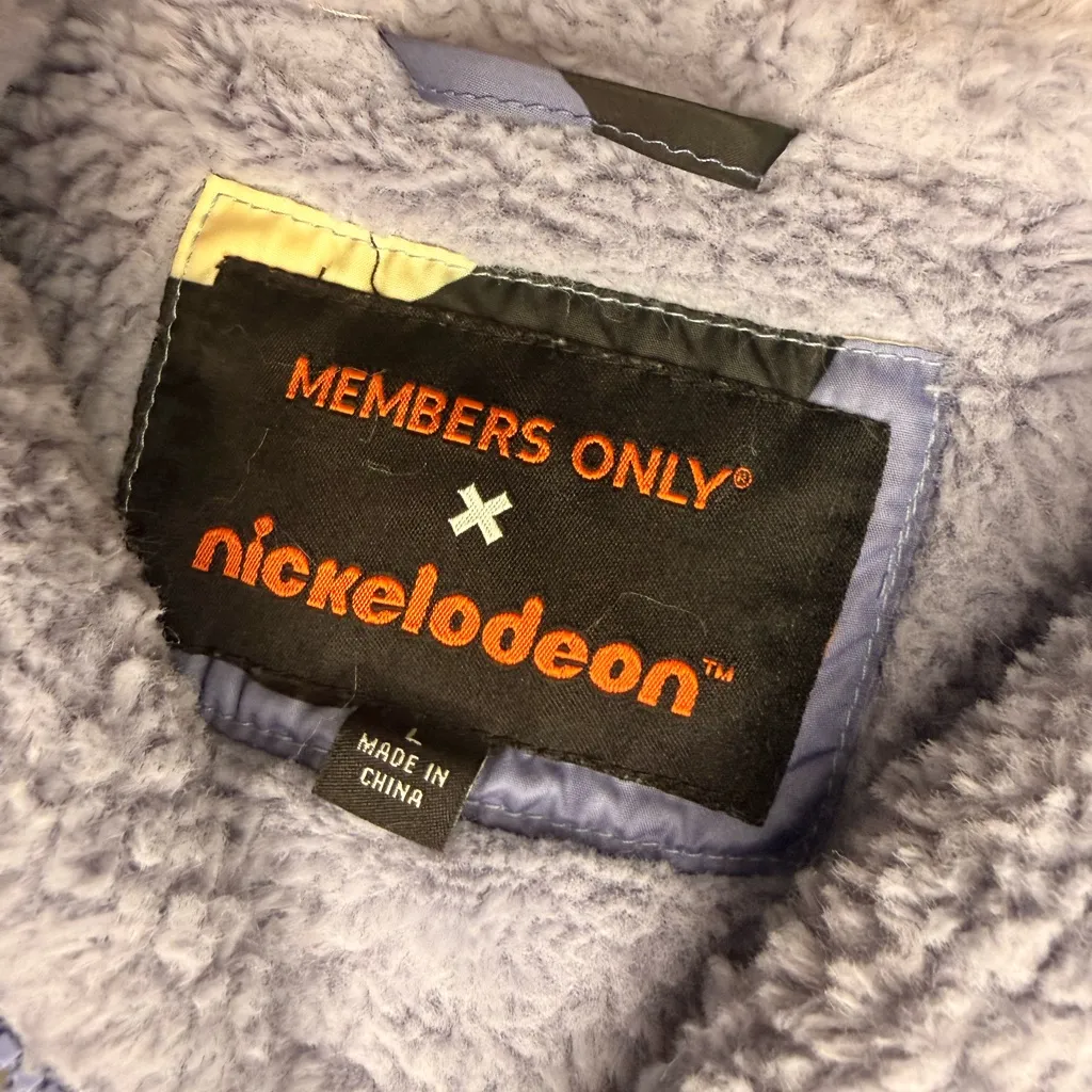 Members Only x Nickelodeon Rugrats Sherpa Jacket Y2K Angelica 90s - Image 2