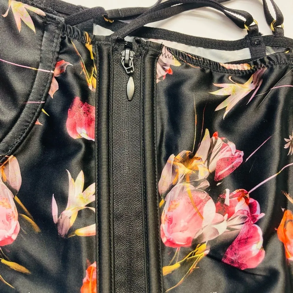 Victoria's Secret Corset Black Satin Very Sexy‎ Bustier Size 34C Boned Side Zip - Image 9