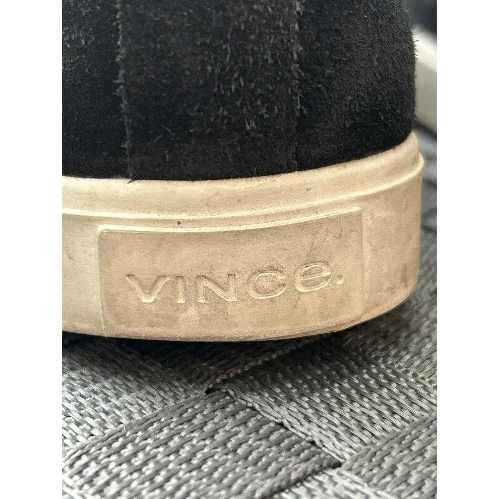 Vince Coleman High Top Sneakers Black Suede Slip On Women’s Size 8.5 Shoes - Image 5