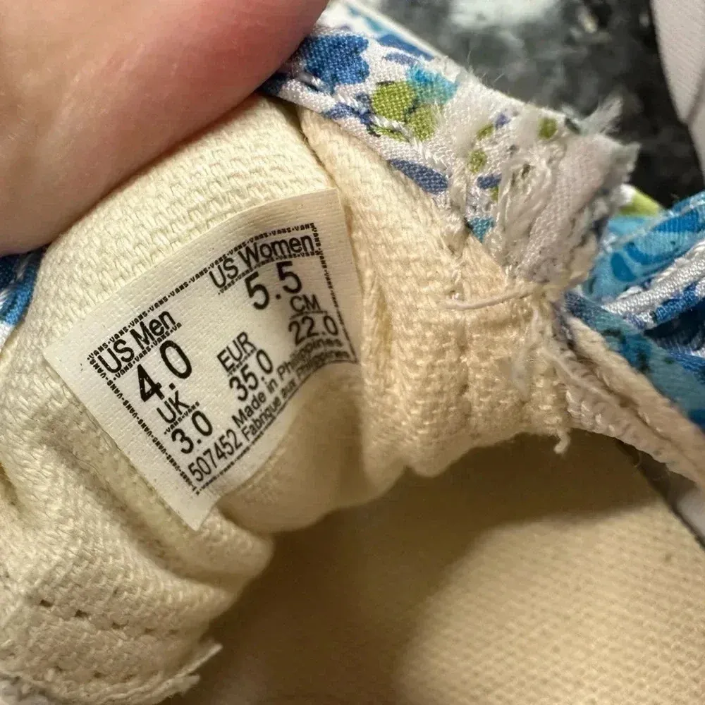 Vans V Knotted Bow Disty Floral Rose Shoes Sneakers Low Profile Women’s Size 5.5 - Image 9