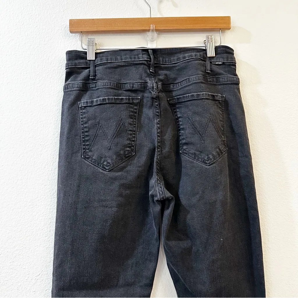 Mother Women's Not Guilty The Hustler Ankle Fray High Rise Jeans Size 29 Black - Image 6