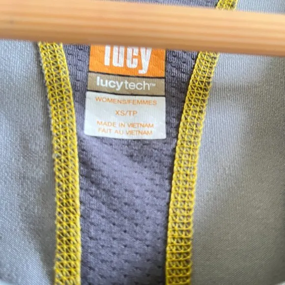 Lucy‎ Tech Short Sleeve Tee Shirt Top Gray Womens Size XS Athletic Yoga Running - Image 2