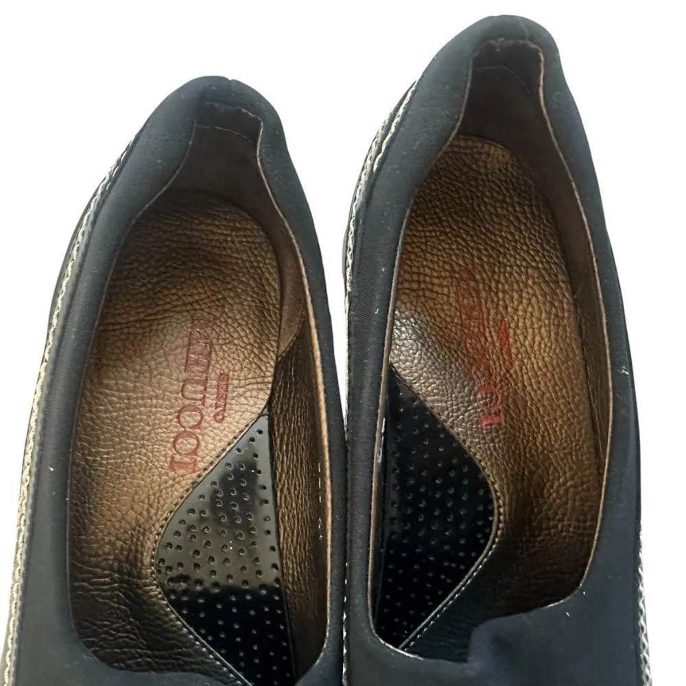 Sesto Meucci Italy Black Slip-On Loafers Comfort Patent Stretch Size 8 Women's - Image 5