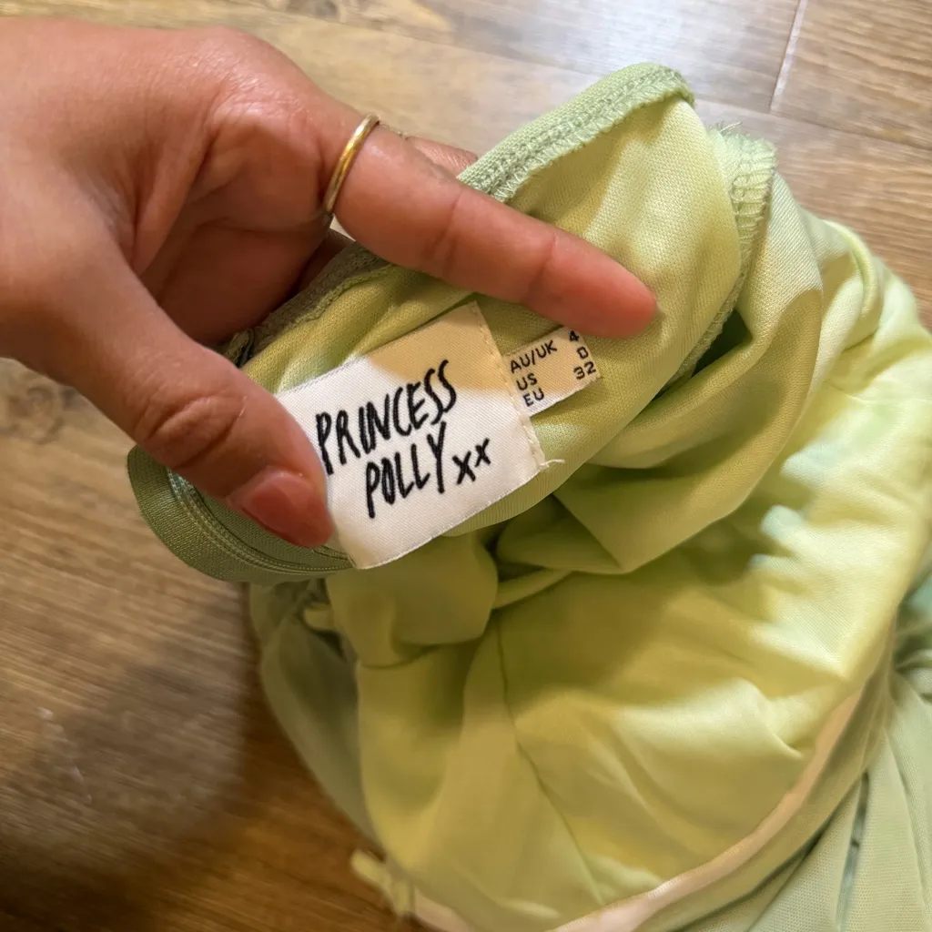 Princess Polly Strapless Ruched Bodycon Green Dress - Image 12