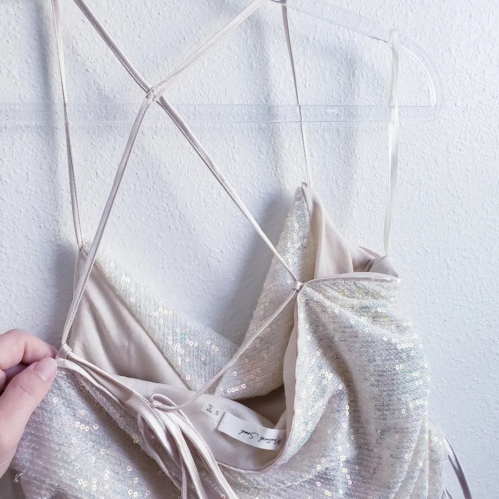 Mustard Seed Sequin Criss Cross Back Tank Top - Image 7