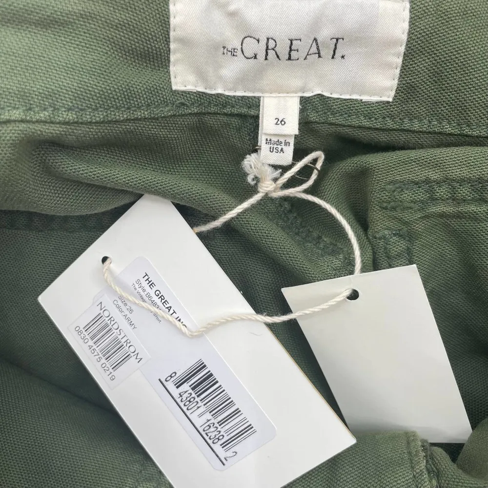 NWT The Great. The Army Lightweight High Waisted Shorts Size 26 - Image 7