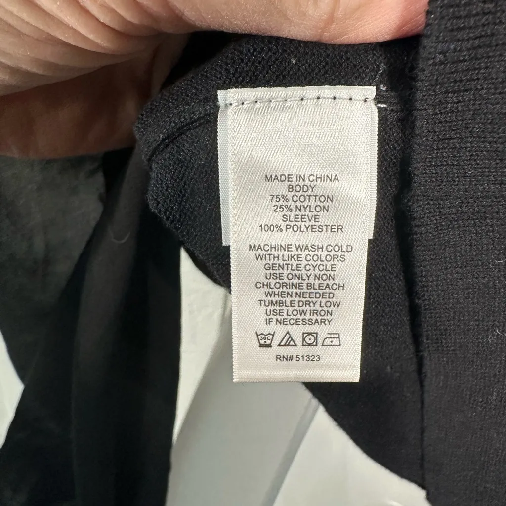 CeCe Black  Long Sleeve Sweater Size Small NWT - Image 8