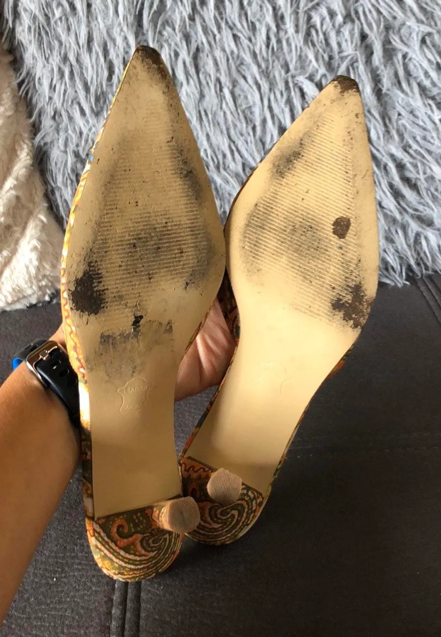 Impo Pointy Orange Design Mules Size 7.5 - Image 10