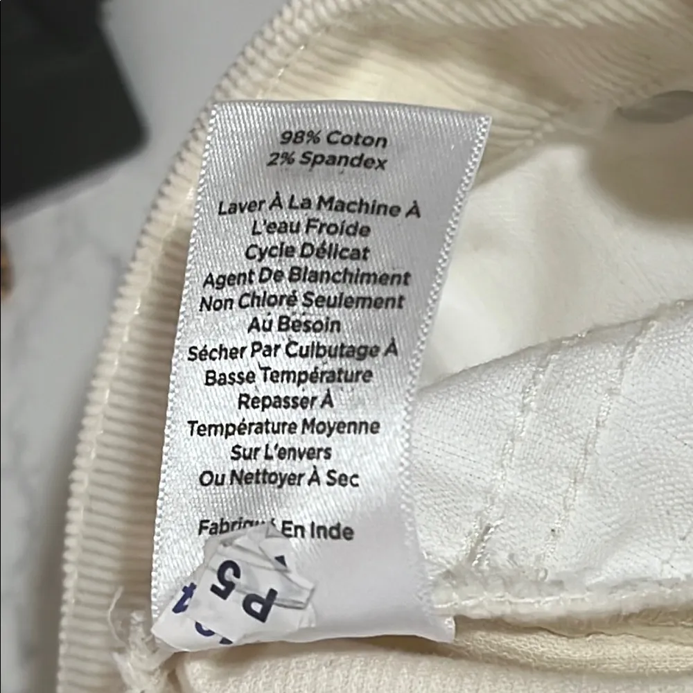 NWT Talbots Cream Corduroy Straight Leg Pants - Image 11