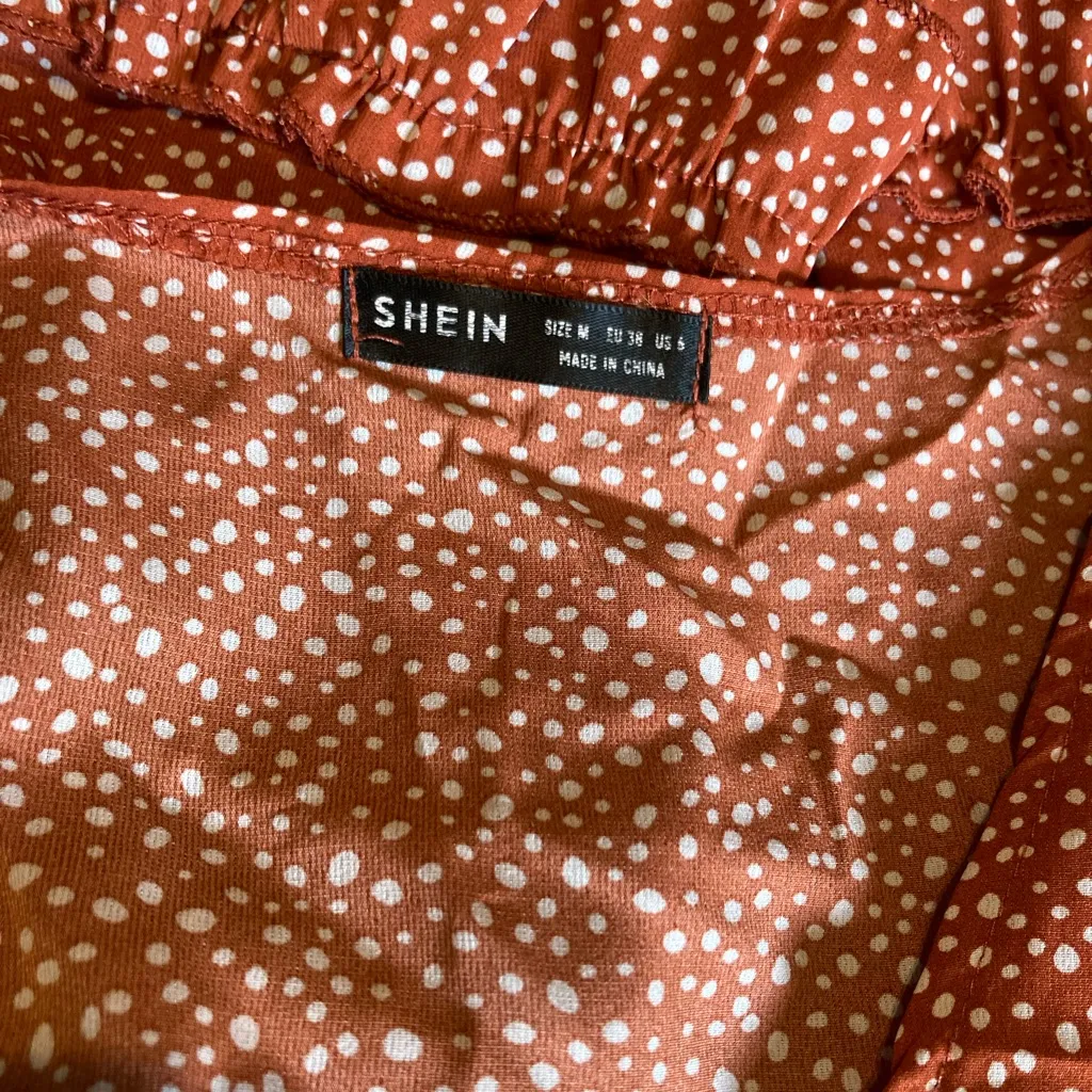 SheIn  Orange Flutter Sleeve summer romper - Image 2