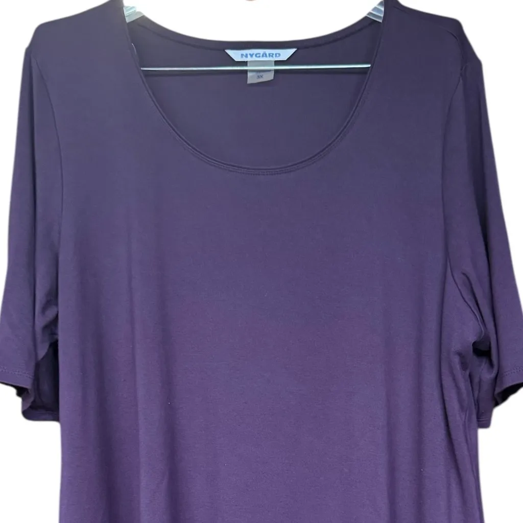 Nygard‎ Purple Short Sleeve Tee Shirt Sz 3X - Image 2