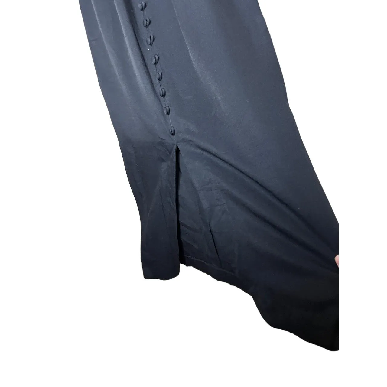 VIRGO II Maxi Dress Size 12 Black‎ Vintage Embellished Neckline Retro Style Black - Image 4