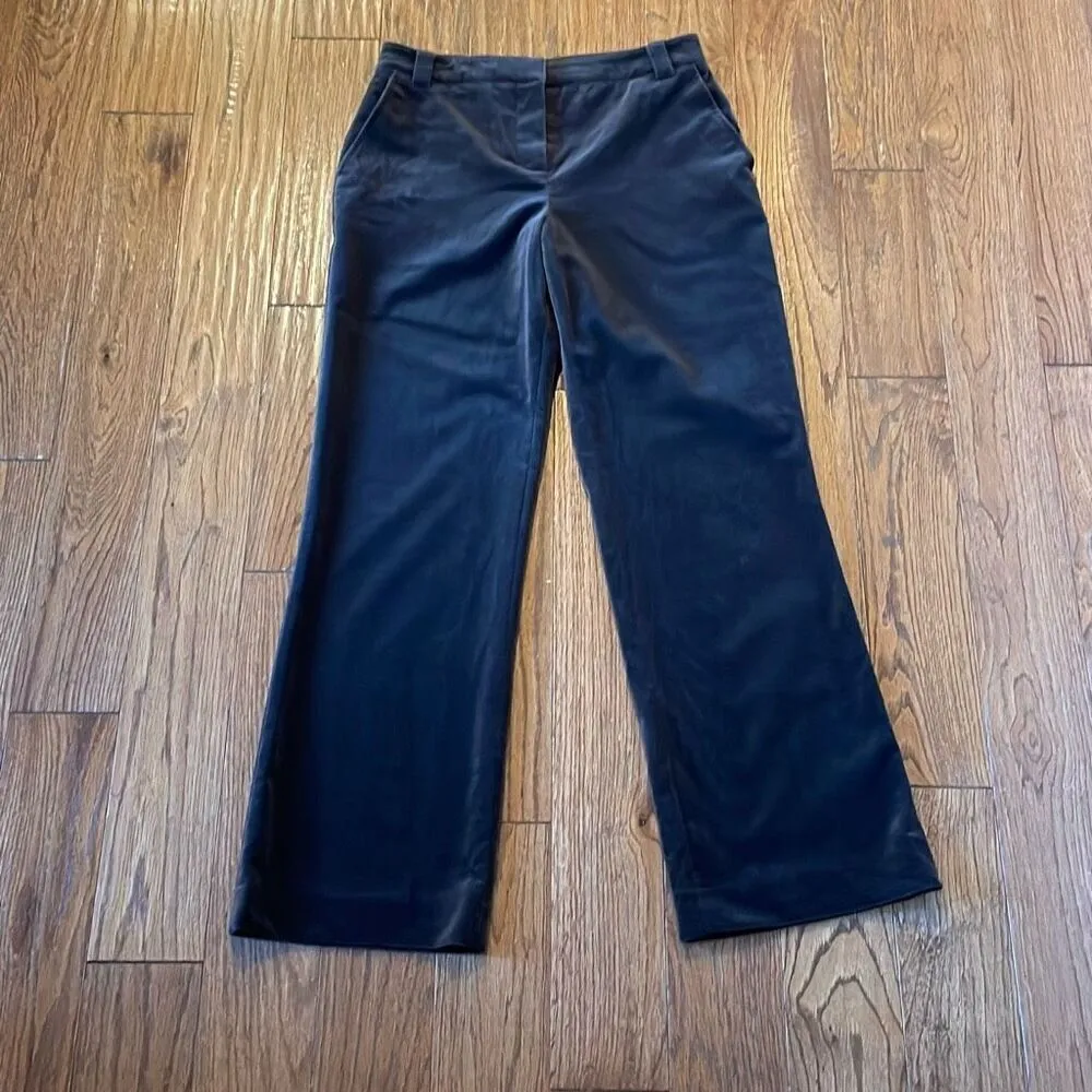 St. John Collection brown velvet wide leg trouser pant 4 - Image 2