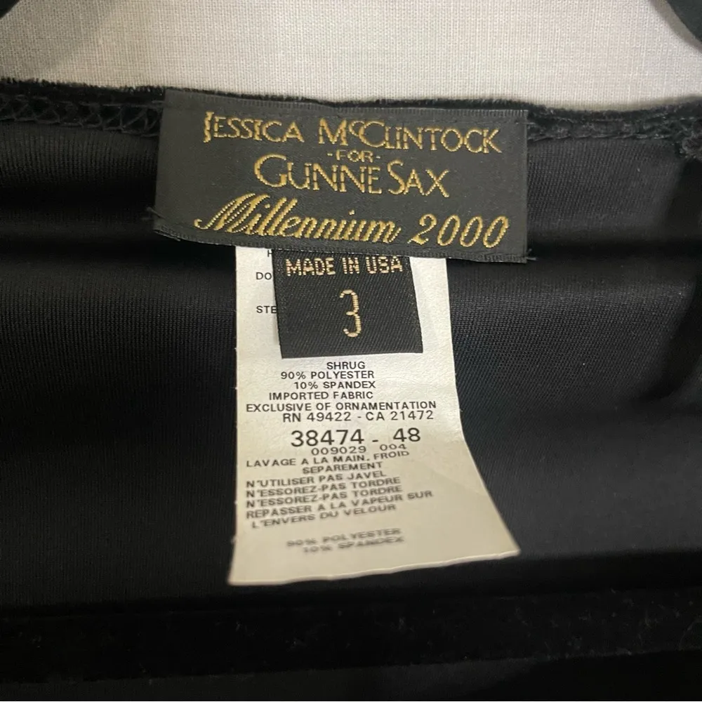 Vintage Jessica McClintock Gunner Sax  Millennium Y2K Gunmetal Gray Gown Size 3 - Image 11