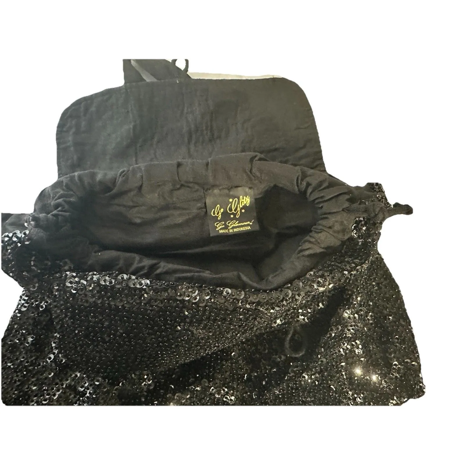 Go Glitzy Go Glamour Black Sequin Soft Backpack Sequins Sparkle - Image 9