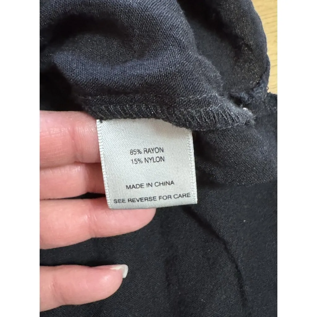 John Mark Button Down Short Sleeve Womens Shirt Size Small Black City Classic - Image 8