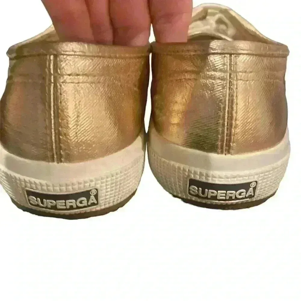 Superga Gold Metallic Sneaker size 38 size 7.5 - Image 8
