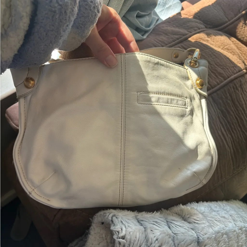 Chic Cream Shoulder Bag White - Image 3