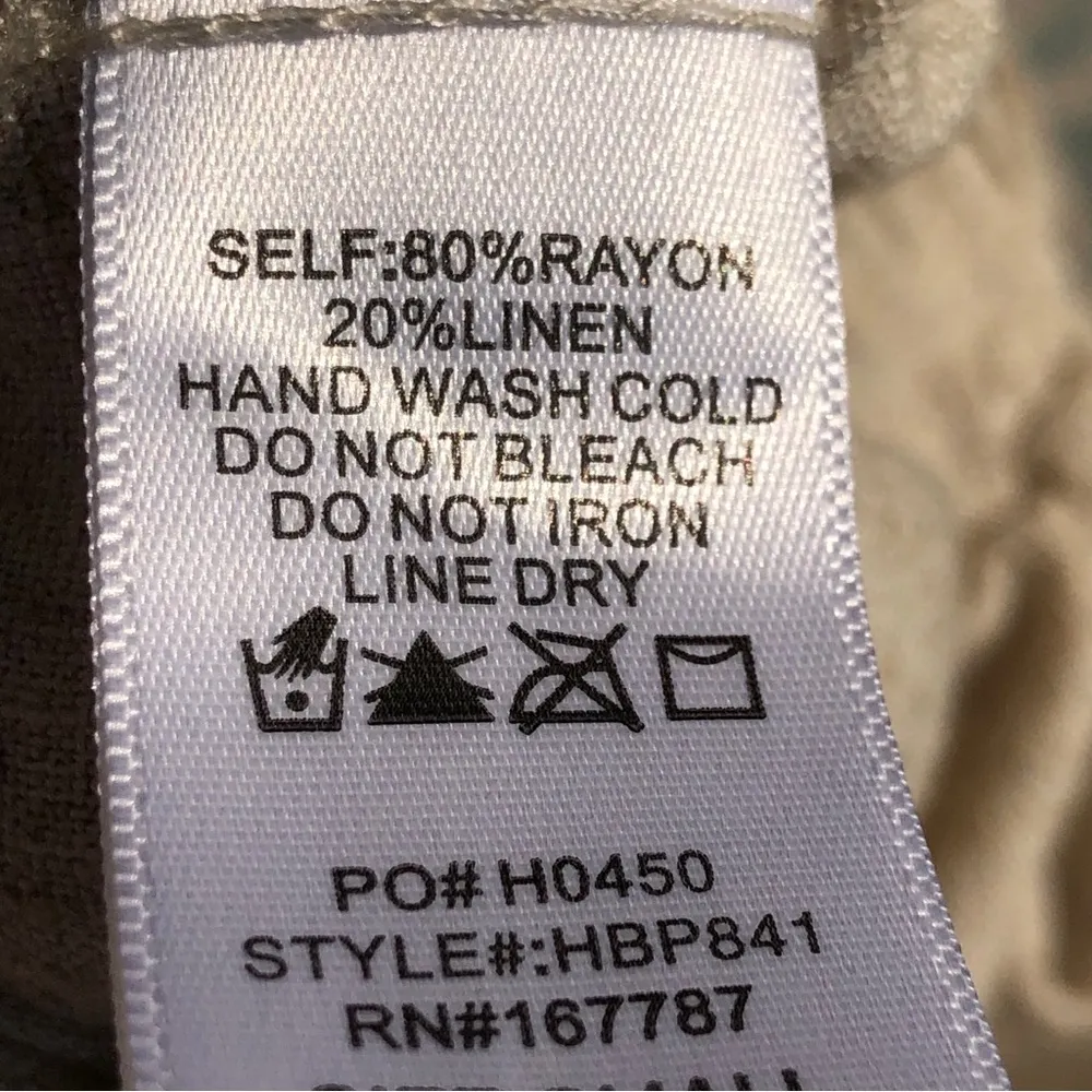 NEW HUNTER & BROWN Linen Blend High Rise Wide Leg Pants S Tan - Image 8