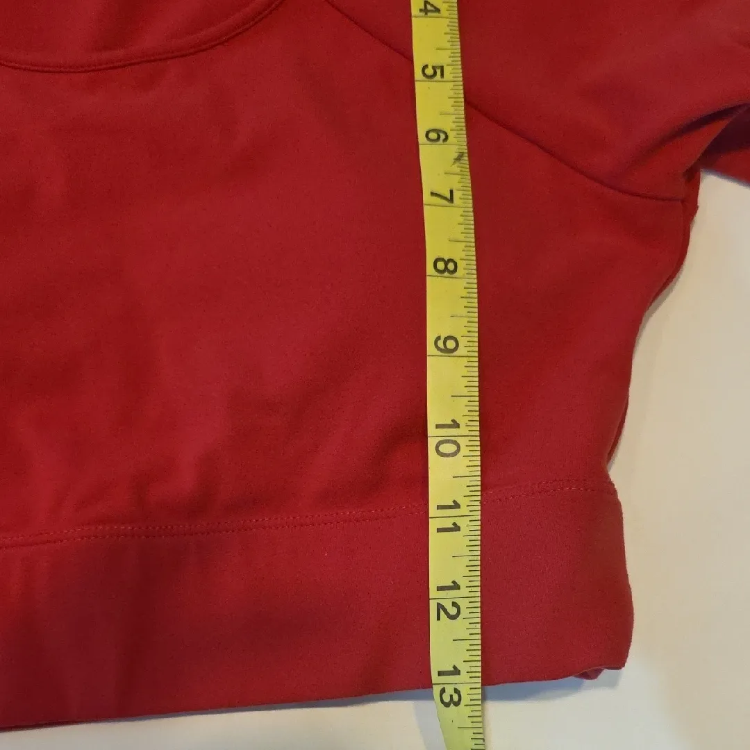 ACTA Cropped Athletic Top Seamless Long Sleeve Activewear Red Womens Size Medium - Image 10