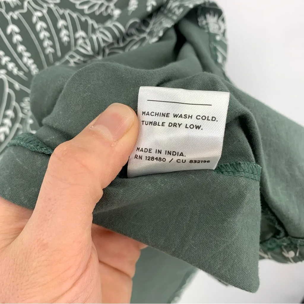 PACT Organic Fit & Flare Midi Dress Green XL - Image 7