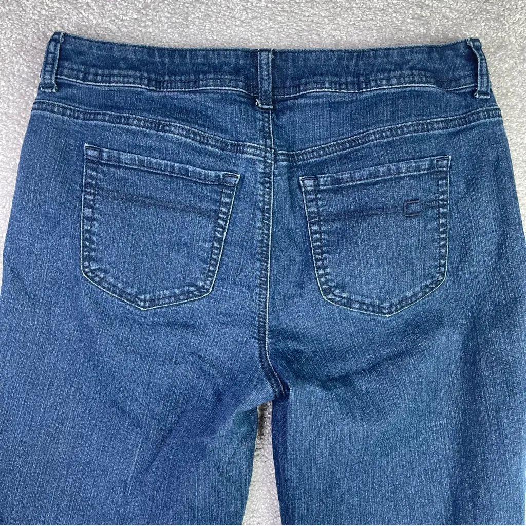 Chico's Capri Jeans Women's 10 Blue Straight Mid-Rise Dark Wash Denim Summer - Image 3