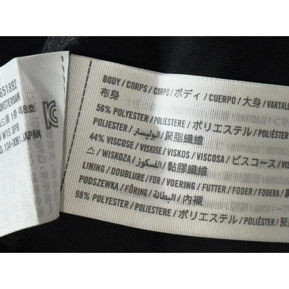 NEW Abercrombie & Fitch Black Ruffled Smocked Puff Sleeve Peplum Blouse Size XL - Image 5