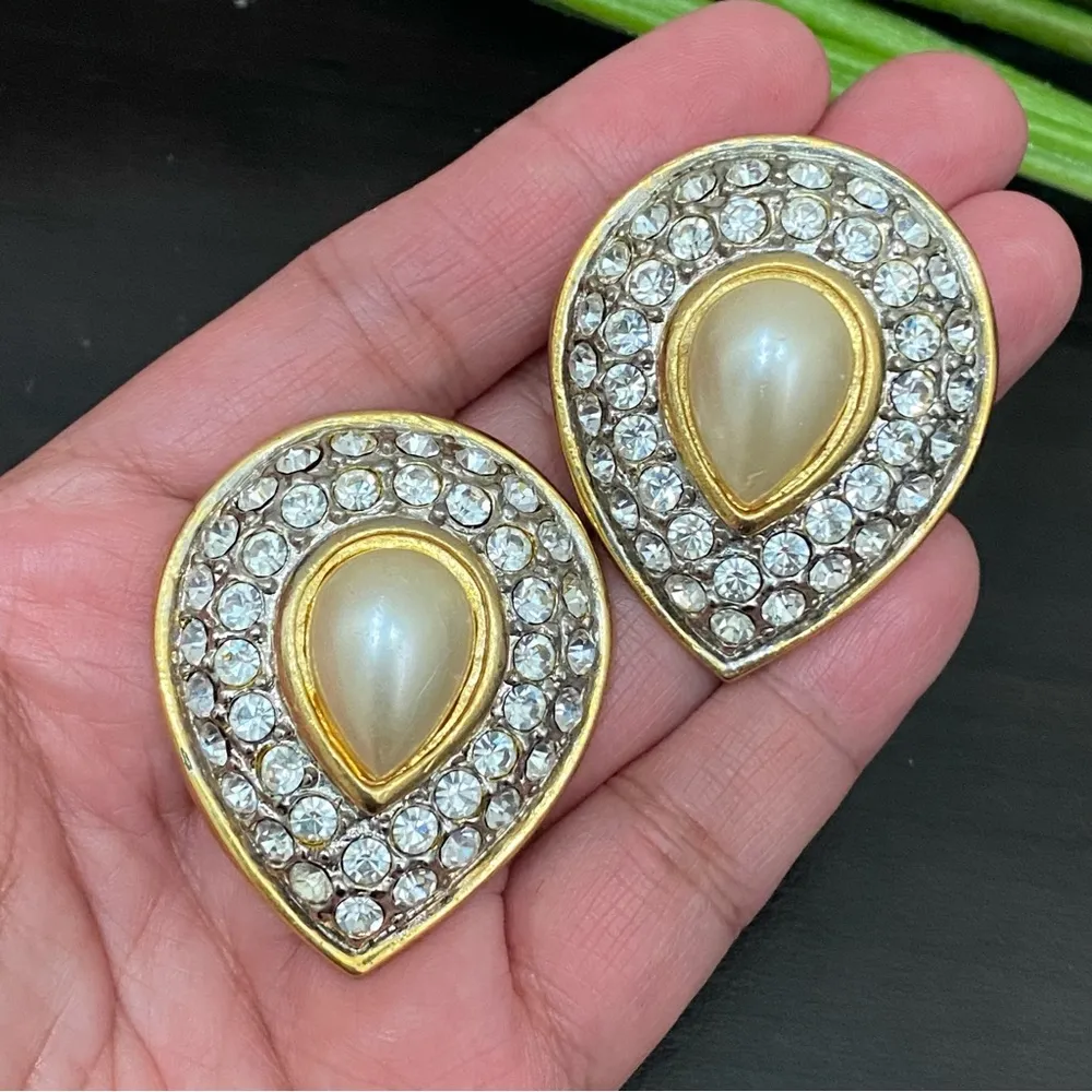 Vintage Unsigned Runway Huge Teardrop - Image 3