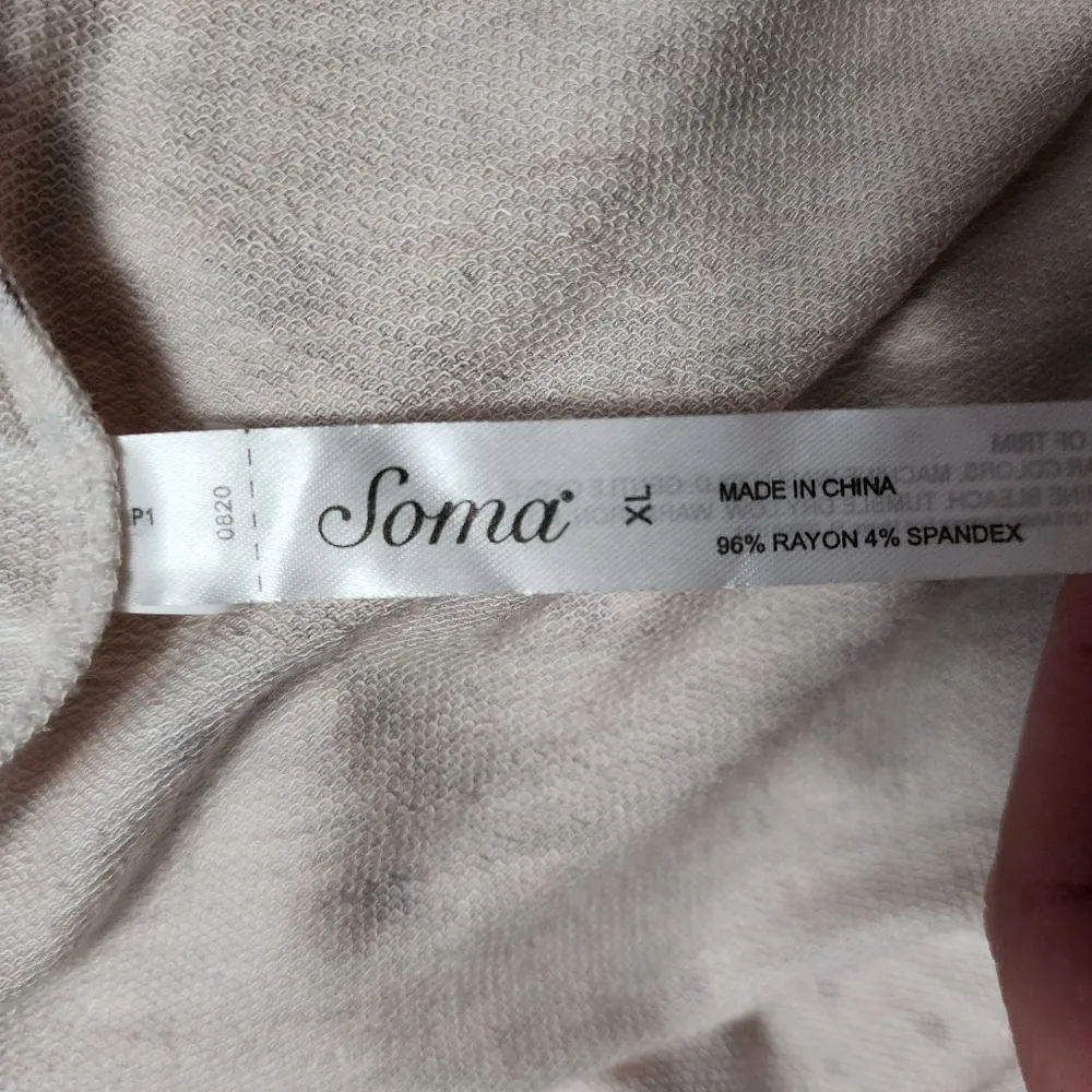 Soma Oatmeal Star Pattern Terry Long Sleeve Top Size X-Large - Image 8