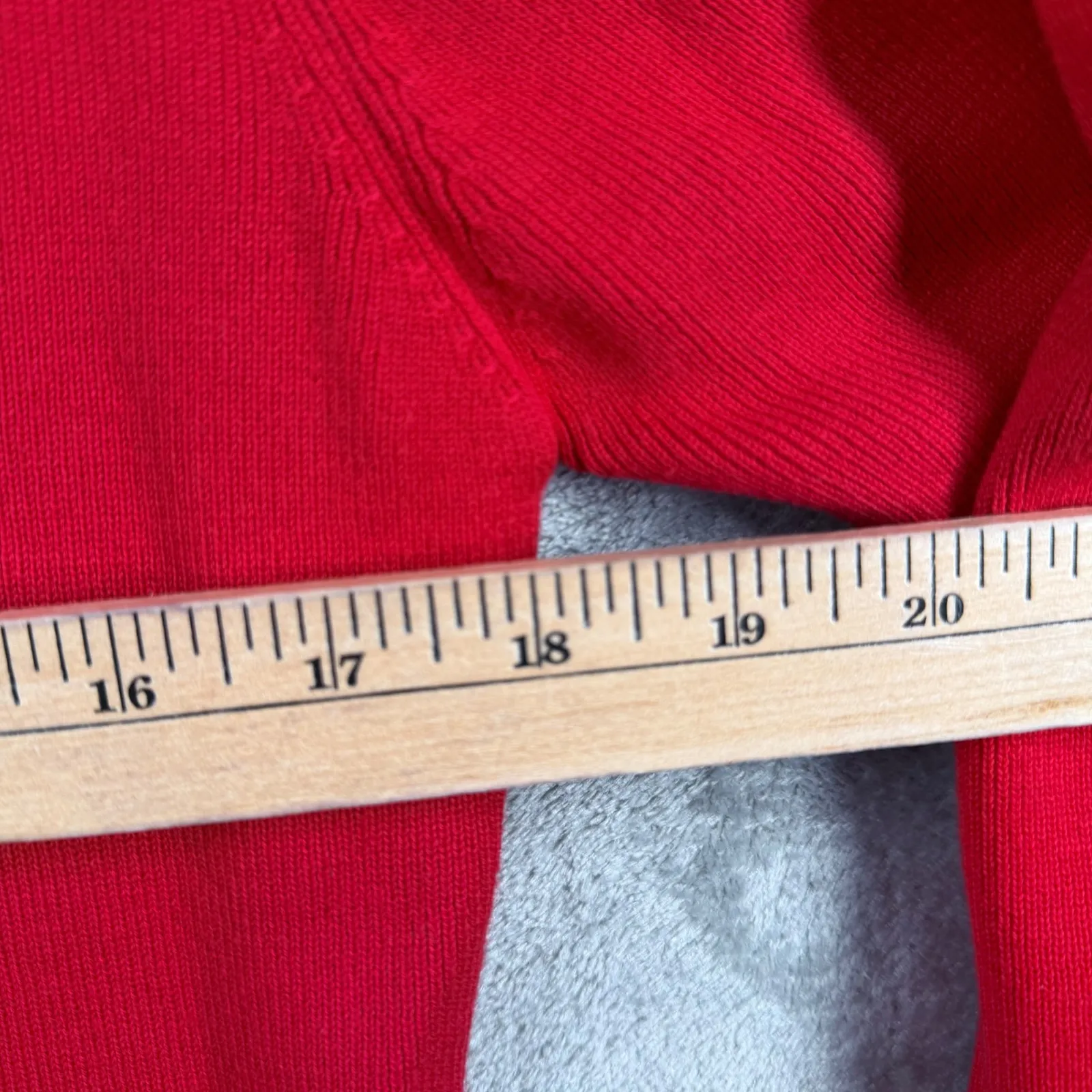 Erik Spencer Red Zip Up Cardigan Sweater Medium Ribbed Knit Preppy Casual Office - Image 9