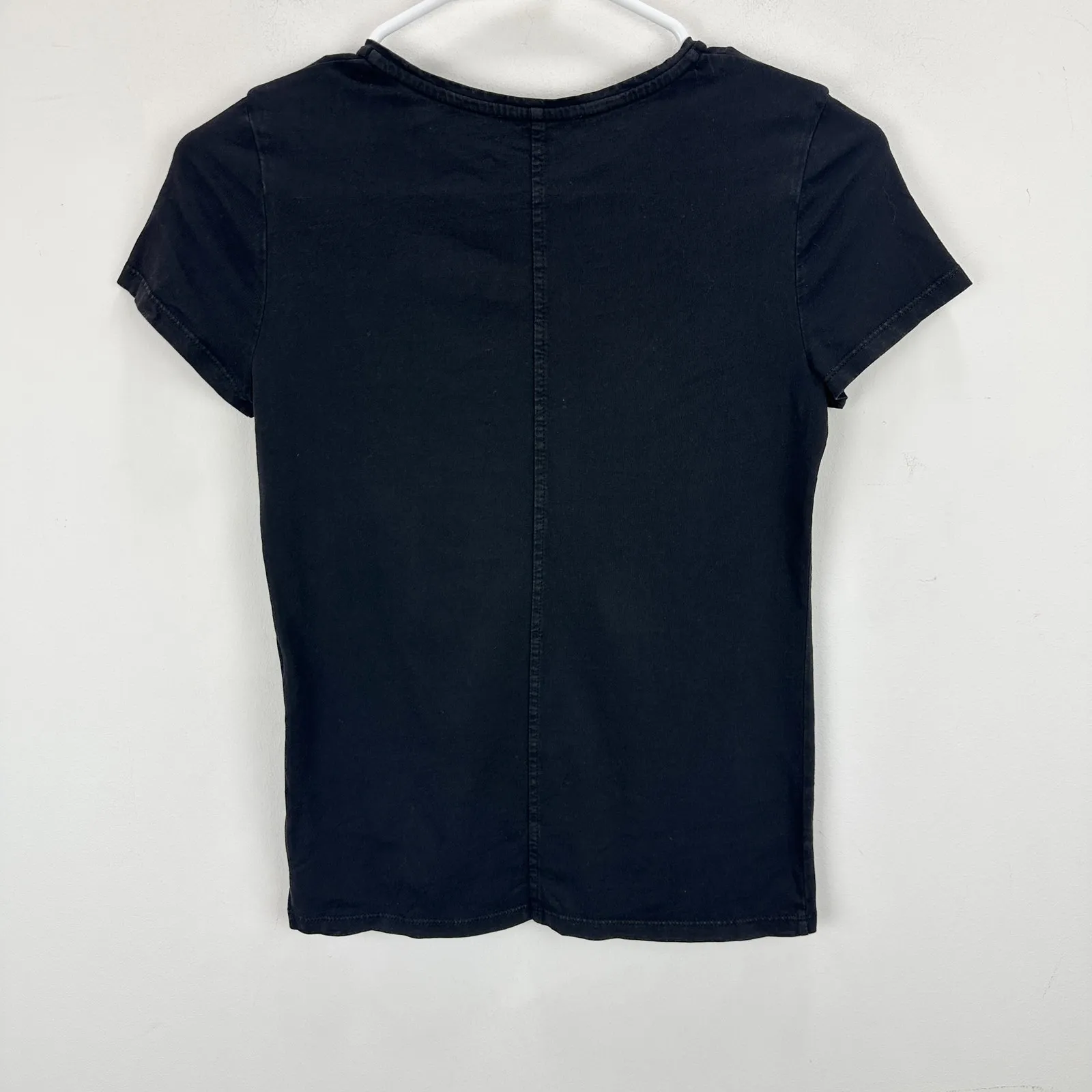 Madewell Essential Slim Tee Shirt Lightweight Cotton Jet Black Basics XXS NWT - Image 9