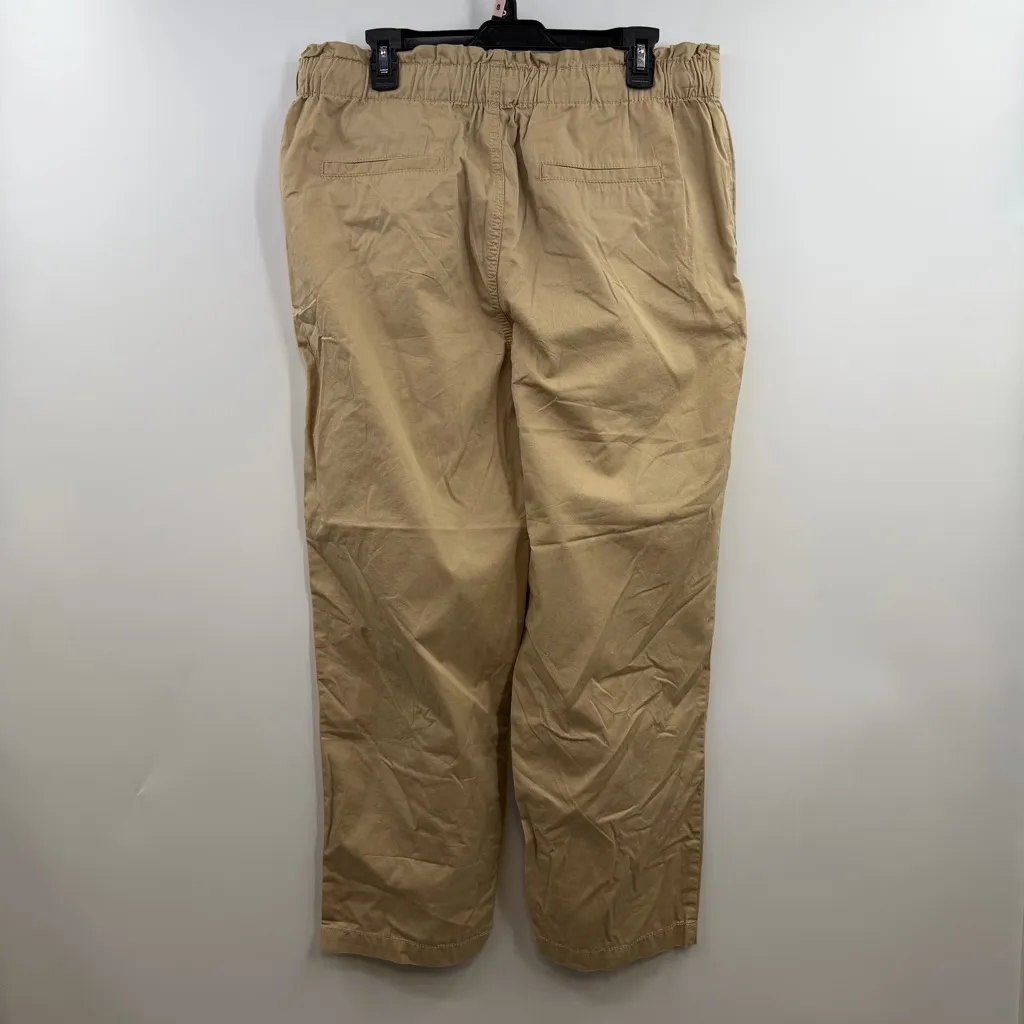 LOFT Khaki Poplin Jogger Pant NWT Size L - Image 3