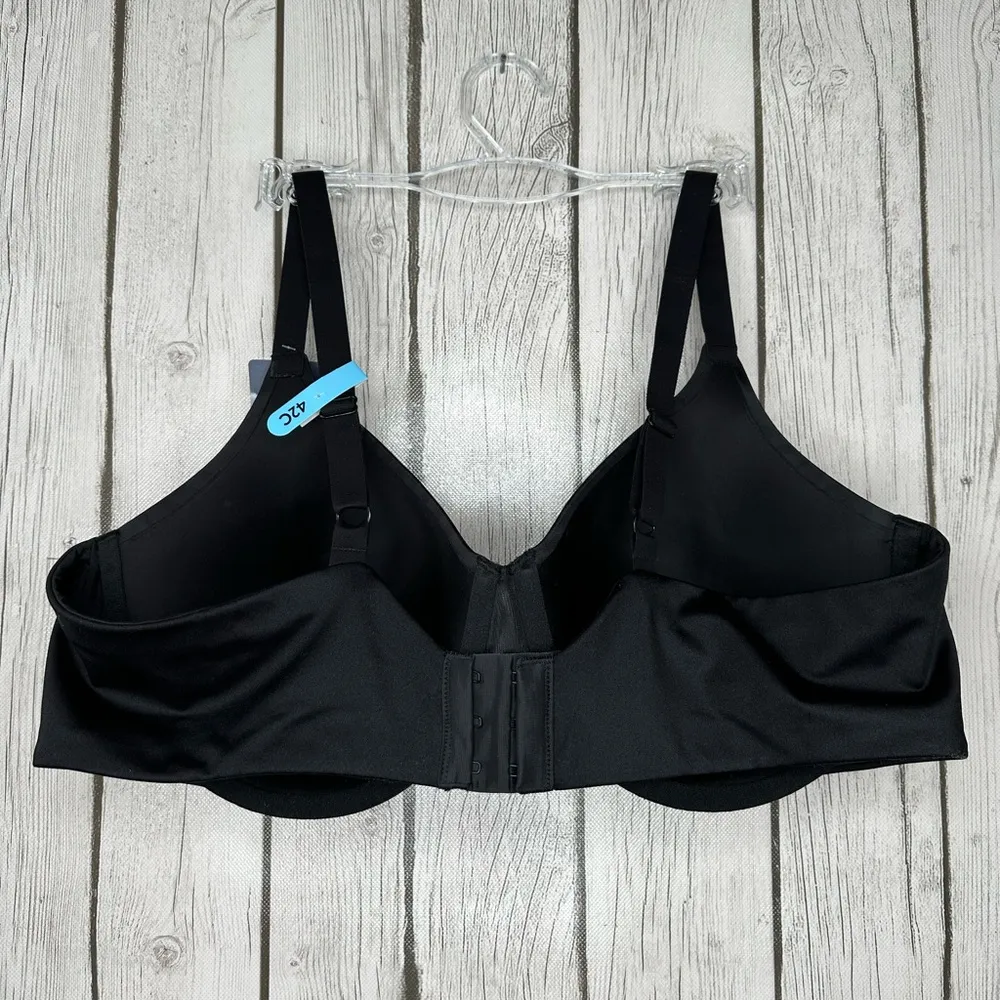 Playtex Bra Women’s Size 42C Secrets Perfectly Smooth Underwire Black Stripe NWT - Image 2